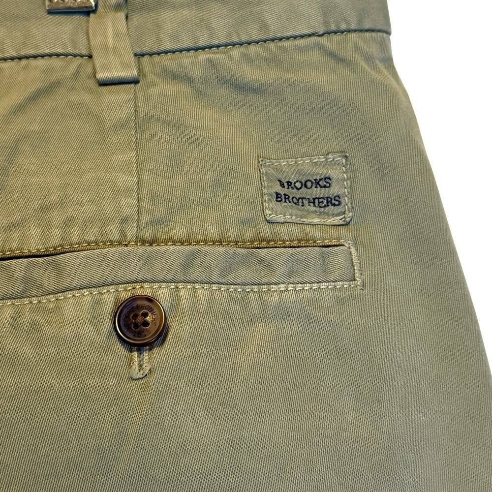 Brooks Brothers Mens Green Khaki Bermuda Preppy Classic Cotton Golf Shorts 40" - Picture 5 of 11